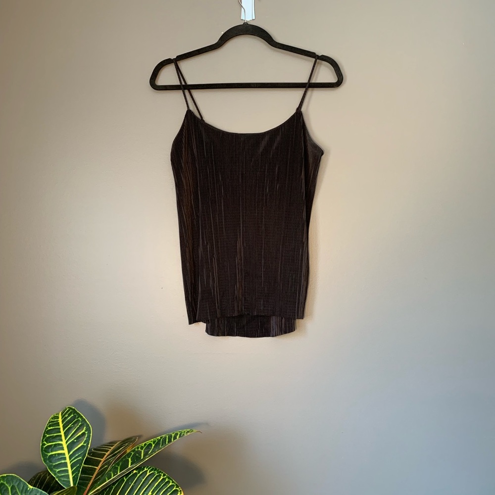 Crimped Black Camisole